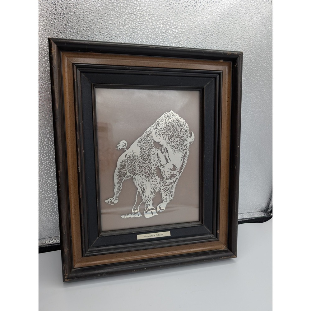 1978‎ University of Colorado Buffalo Sterling Silver SilverScene Framed Wall Art